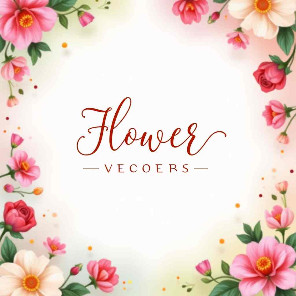 Flower border vectors design